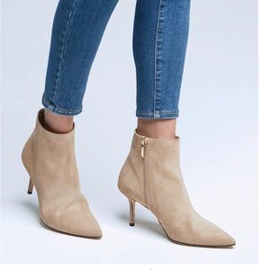 L’Agence Aimee Bootie Nude Suede 37.5